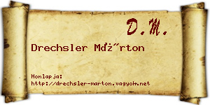 Drechsler Márton névjegykártya